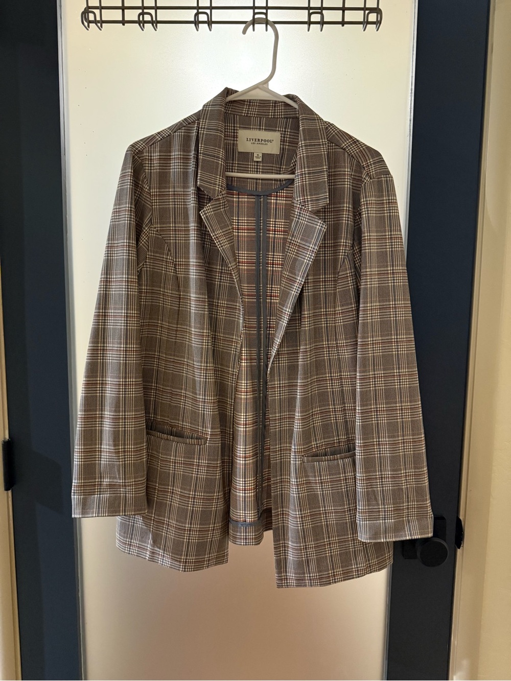 Liverpool Brown Plaid Blazer Jacket